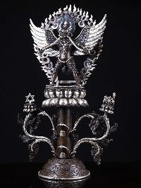 [garuda], Buddhist Handmade Statue, [silver And Chocolate Oxidized], High Quality
