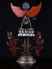 [garuda], Buddhist Handmade Statue, [silver And Chocolate Oxidized], High Quality