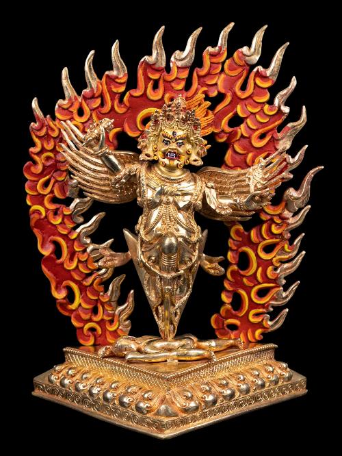 [garuda], Buddhist Handmade Statue, [full Gold Plated], [face Painted] And [high Quality]