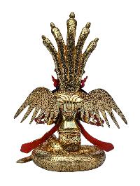 [naga Kanya], Buddhist Handmade Statue, [full Gold Plated], [face Painted], [stone Setting] And [high Quality]