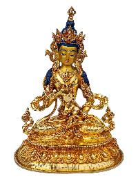 [vajrasattva], Buddhist Handmade Statue, [full Gold Plated], [face Painted], [stone Setting] And [high Quality]