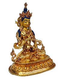[vajrasattva], Buddhist Handmade Statue, [full Gold Plated], [face Painted], [stone Setting] And [high Quality]
