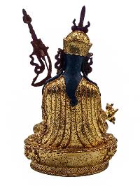 [padmasambhava], Buddhist Handmade Statue, [full Gold Plated], [face Painted], [stone Setting] And [high Quality]