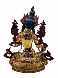 [green Tara], Buddhist Handmade Statue, [full Gold Plated], [face Painted], [stone Setting] And [high Quality]