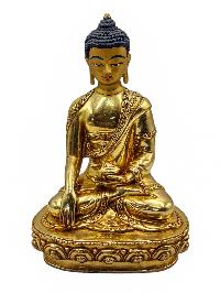 [shakyamuni Buddha], Buddhist Handmade Statue, [full Gold Plated], [face Painted] And [high Quality]