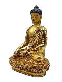 [shakyamuni Buddha], Buddhist Handmade Statue, [full Gold Plated], [face Painted] And [high Quality]