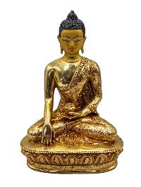 [shakyamuni Buddha], Buddhist Handmade Statue, [full Gold Plated], [face Painted] And [high Quality]