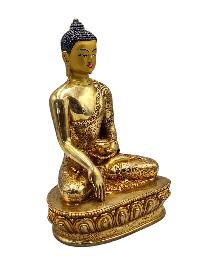 [shakyamuni Buddha], Buddhist Handmade Statue, [full Gold Plated], [face Painted] And [high Quality]
