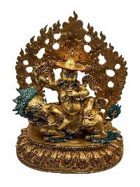 [dorje Legpa], Buddhist Handmade Statue, [full Gold Plated], [face Painted] And [high Quality]