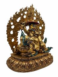 [dorje Legpa], Buddhist Handmade Statue, [full Gold Plated], [face Painted] And [high Quality]