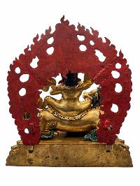[dorje Legpa], Buddhist Handmade Statue, [full Gold Plated], [face Painted] And [high Quality]