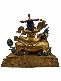 [dorje Legpa], Buddhist Handmade Statue, [full Gold Plated], [face Painted] And [high Quality]