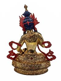[vajrasattva], Buddhist Handmade Statue, [full Gold Plated], [face Painted], [stone Setting] And [high Quality]