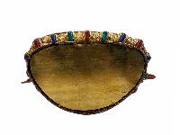 [manjushree], Buddhist Handmade Statue, [full Gold Plated], [face Painted], [stone Setting] And [high Quality]