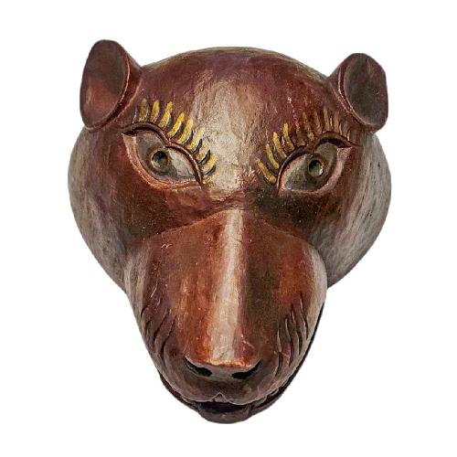 [animal], Handmade Wooden Mask, Wall Hanging, Painted, Poplar Wood, High Quality