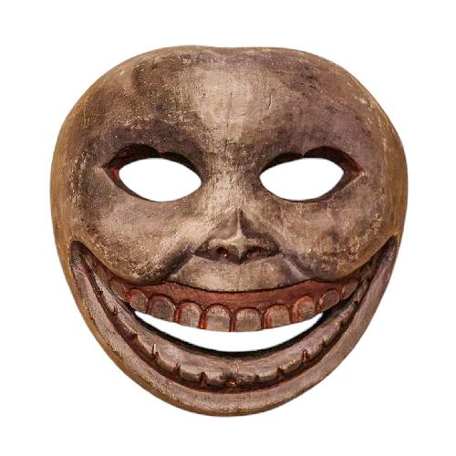 [skull], Handmade Wooden Mask, Wall Hanging, Painted, Poplar Wood, High Quality