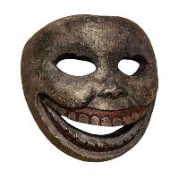 [skull], Handmade Wooden Mask, Wall Hanging, Painted, Poplar Wood, High Quality