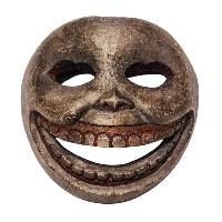 [skull], Handmade Wooden Mask, Wall Hanging, Painted, Poplar Wood, High Quality