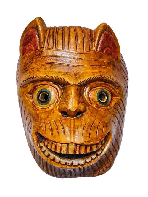 [animal], Handmade Wooden Mask, Wall Hanging, Painted, Poplar Wood, High Quality
