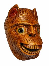 [animal], Handmade Wooden Mask, Wall Hanging, Painted, Poplar Wood, High Quality