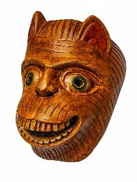 [animal], Handmade Wooden Mask, Wall Hanging, Painted, Poplar Wood, High Quality