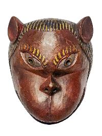 [animal], Handmade Wooden Mask, Wall Hanging, Painted, Poplar Wood, High Quality