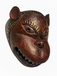 [animal], Handmade Wooden Mask, Wall Hanging, Painted, Poplar Wood, High Quality