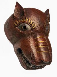 [animal], Handmade Wooden Mask, Wall Hanging, Painted, Poplar Wood, High Quality