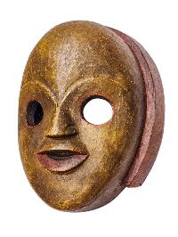 [wooden Mask], Handmade Wooden Mask, Wall Hanging, Painted, Poplar Wood, High Quality