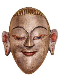 [wooden Mask], Handmade Wooden Mask, Wall Hanging, Painted, Poplar Wood, High Quality