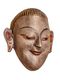 [wooden Mask], Handmade Wooden Mask, Wall Hanging, Painted, Poplar Wood, High Quality