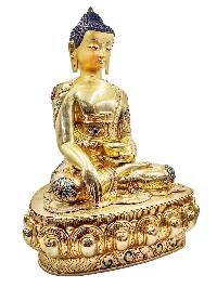 [shakyamuni Buddha], Buddhist Handmade Statue, [full Gold Plated], [face Painted] And [high Quality]