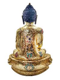 [shakyamuni Buddha], Buddhist Handmade Statue, [full Gold Plated], [face Painted] And [high Quality]