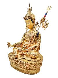[padmasambhava], Buddhist Handmade Statue, [full Gold Plated], [face Painted] And [high Quality]