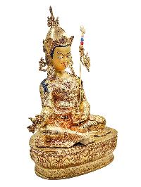 [padmasambhava], Buddhist Handmade Statue, [full Gold Plated], [face Painted] And [high Quality]
