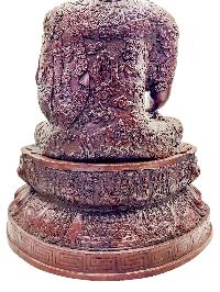 [shakyamuni Buddha], Buddhist Handmade Statue, With Double Base, [chocolate Oxidized],  [face Painted] And [high Quality]