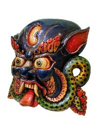 [cheppu], Handmade Wooden Mask, Wall Hanging, Painted, Poplar Wood, High Quality
