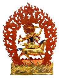 [palden Lahmo], Buddhist Handmade Statue, [full Gold Plated], [face Painted] And [high Quality]