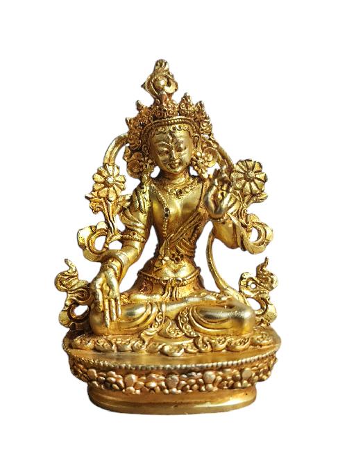 [white Tara], Buddhist Miniature Statue, [gold Plated], [high Quality]