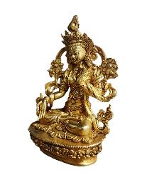 [white Tara], Buddhist Miniature Statue, [gold Plated], [high Quality]