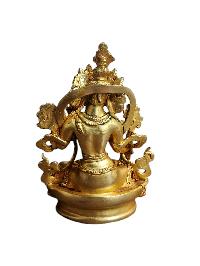 [white Tara], Buddhist Miniature Statue, [gold Plated], [high Quality]