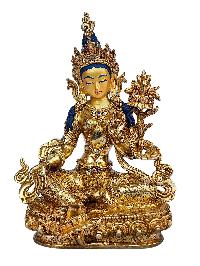 [21 Tara], Buddhist Handmade Statue, [full Gold Plated], [face Painted] And [high Quality]