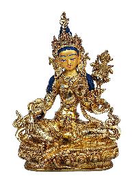 [21 Tara], Buddhist Handmade Statue, [full Gold Plated], [face Painted] And [high Quality]