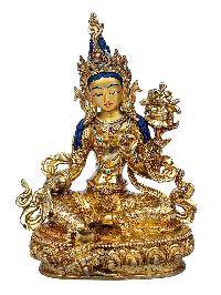 [21 Tara], Buddhist Handmade Statue, [full Gold Plated], [face Painted] And [high Quality]