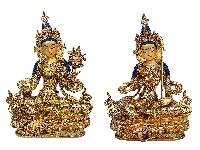[21 Tara], Buddhist Handmade Statue, [full Gold Plated], [face Painted] And [high Quality]