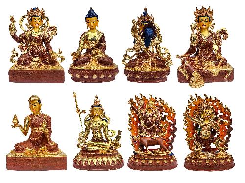 [dorje Drolo Set], Buddhist Handmade Statue, [full Gold Plated], [face Painted] And [high Quality]