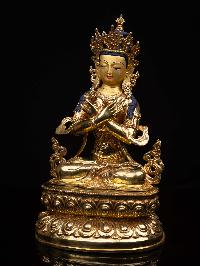 [vajradhara], Buddhist Handmade Statue, [full Gold Plated], [face Painted] And [high Quality]