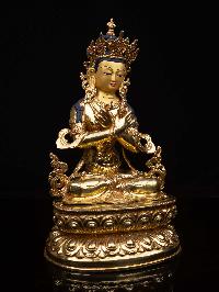 [vajradhara], Buddhist Handmade Statue, [full Gold Plated], [face Painted] And [high Quality]