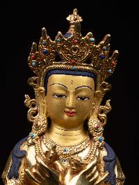 [vajradhara], Buddhist Handmade Statue, [full Gold Plated], [face Painted] And [high Quality]