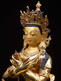 [vajradhara], Buddhist Handmade Statue, [full Gold Plated], [face Painted] And [high Quality]